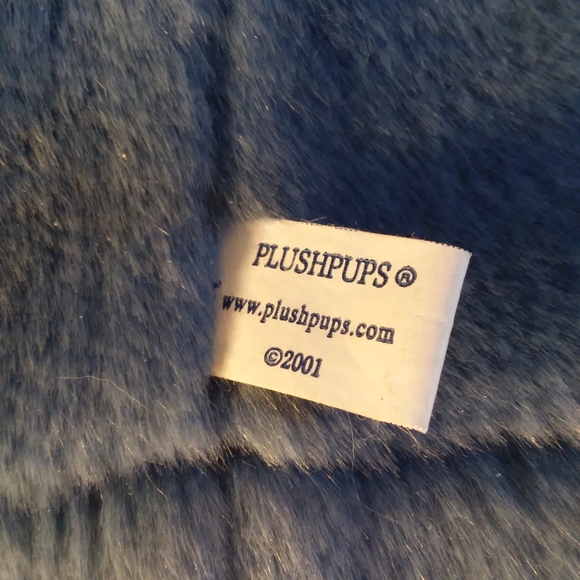 Plushpups Elephant Hand Puppet Toy 12" Blue Plush Stuffed Animal Vintage 2001 - Picture 9 of 12